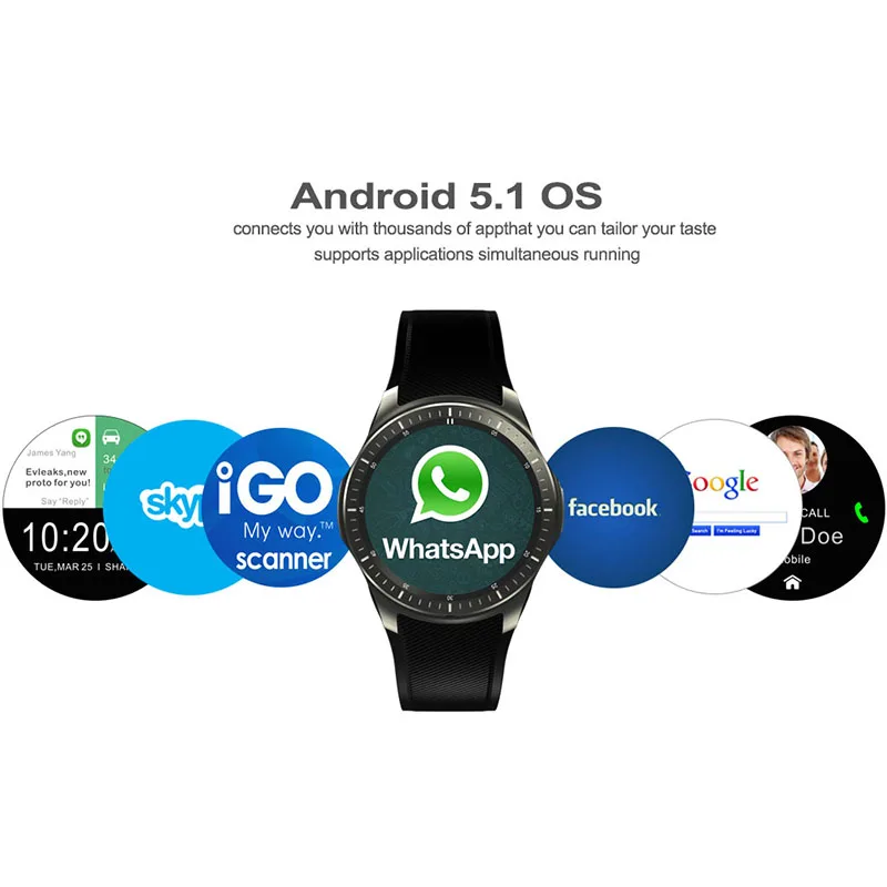 Новое поступление 1 39 дюймов amoled экран 3G WIFI GPS Android 5 умные часы с ОЗУ 512 М ПЗУ 8 Гб