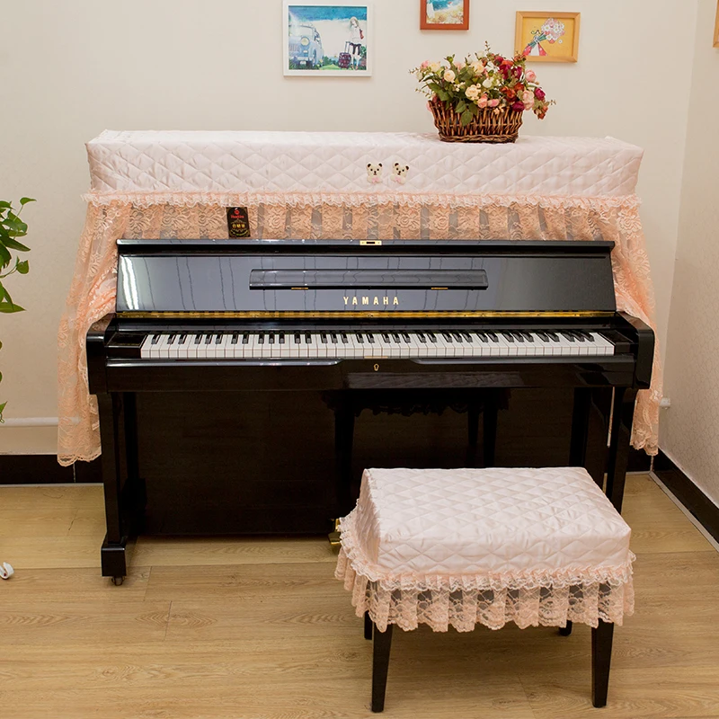 High-quality lace European style lace fabric Upright piano covers stool cover 1order=1set weight=1kg