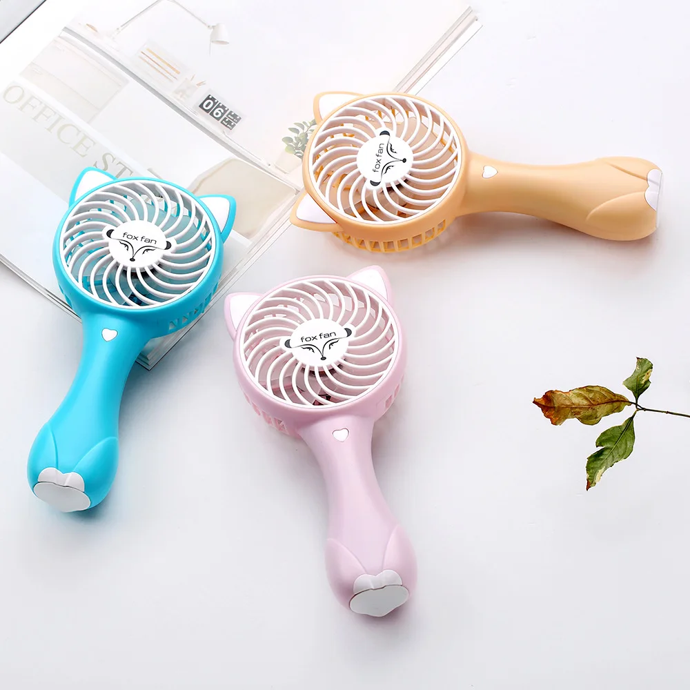 

Summer Portable fan usb rechargeable Fox Hand-held Fans Charging Hand-held Mini-portable Mini Charging fan with External N30D