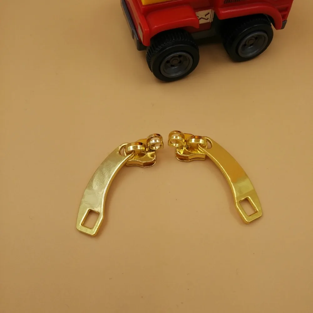 Free shipping 8 Gold Metal Slider Key Lock Hole 5 Pair 10pcs For Nylon