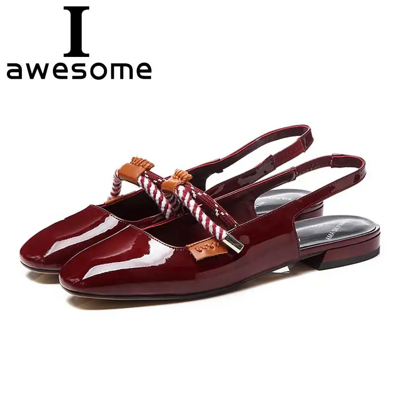 

Chaussures femme ete 2018 Women Pumps Closed Toe Chunky Heels Sandals Women Genuine Leather Sandal Summer Shoes