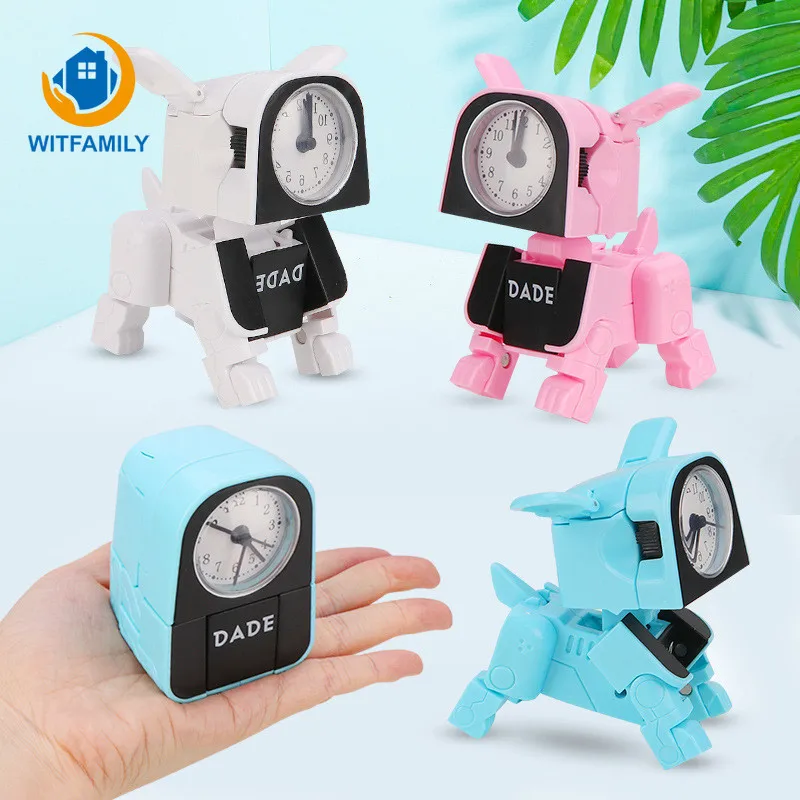 Creative Cartoon Deformation Machine Dog Alarm Clock Student Bedroom Children Bed Head Mute Snooze Desktop Clock Home Decoration Creative Cartoon Deformation Machine Dog Alarm Clock Student Bedroom Children Bed Head Mute Snooze Desktop Clock Home Decoration