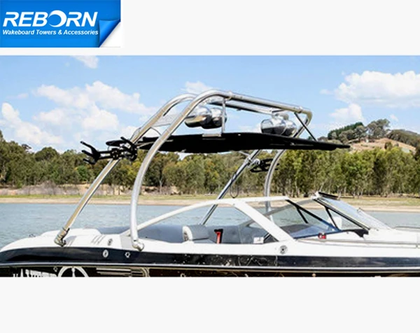 Reborn Pro2 Экстра большой лодка Wakeboard Tower Bimini Top 1970V темно синий навес|tower rope|tower bartower