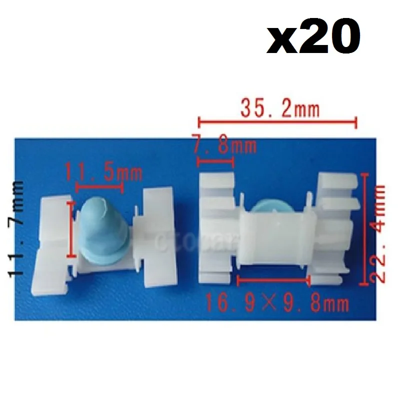 

20pcs Trim Moulding Retainer Clip Fastener 11mm Length Rubber Boots for BMW