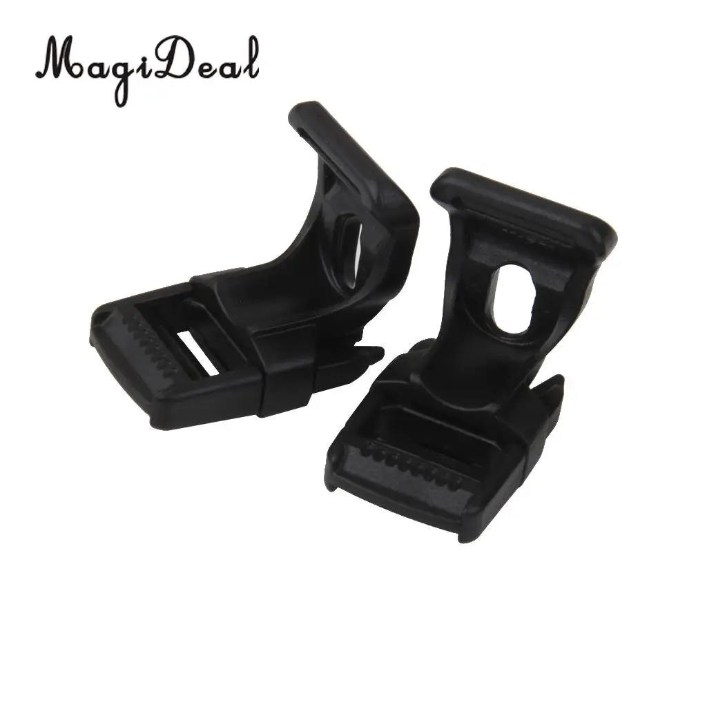 MagiDeal 4pcs Black Nylon Plastic Camping Tent Pole Fixing Split Buckles