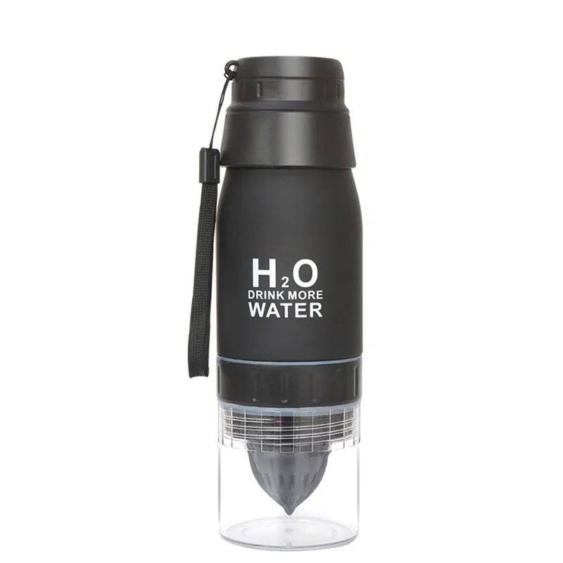 Новый 650 мл лимонная чашка H2O бутылка для воды напитков пластиковый спортивный