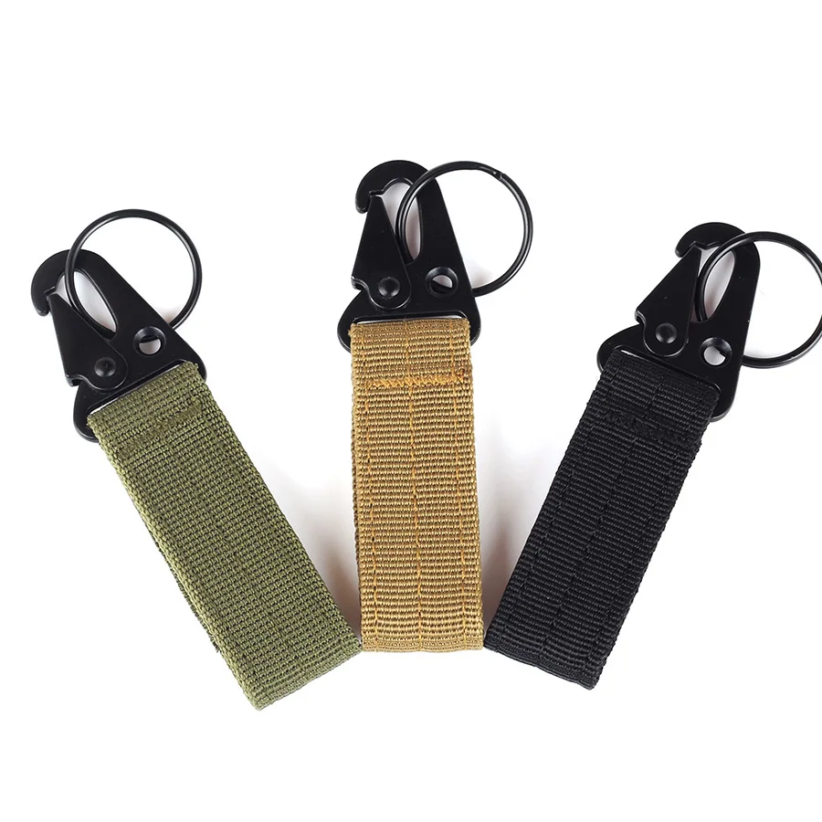 

Outdoor tactical nylon webbing hang buckle Army fan belt multi-function carabiner eagle mouth hook molle hook