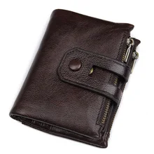 Vintage Wallet Men Genuine Leather Coin Purse Zipper&Hasp Men Wallets Small Pocket Driver License Card Holder Carteira Hombre Vintage Wallet Men Genuine Leather Coin Purse Zipper&Hasp Men Wallets Small Pocket Driver License Card Holder Carteira Hombre