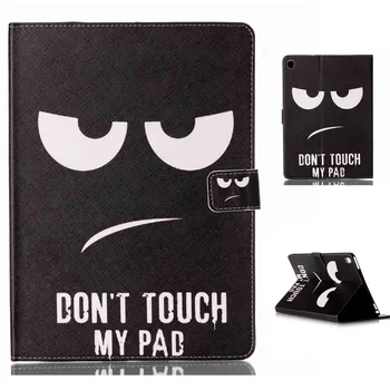 

PU and PC Material Support Protective Cover Case of Do not touch my Pad Eyes For iPad Pro 9.7
