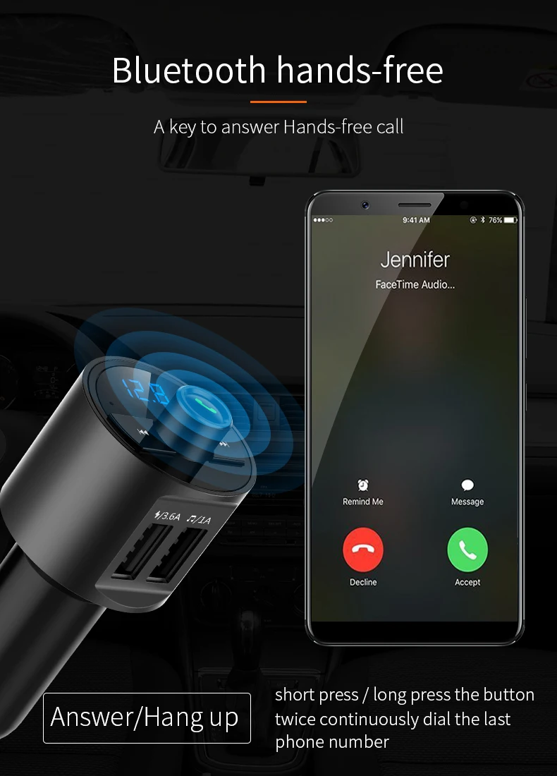 transmissor fm modulador de áudio usb mp3