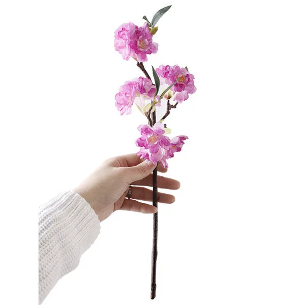 Искусственные ветки вишни цветок шелка Свадебный Гортензия домашний декор белый P20 - Цвет: as pictures show