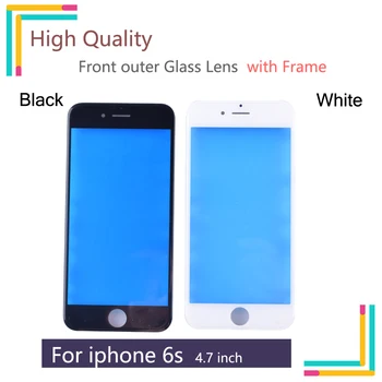 

4.7" For iPhone 6S Front Glass Touch Screen LCD Outer Panel Lens with Frame Repair Part For A1633 A1688 A1700