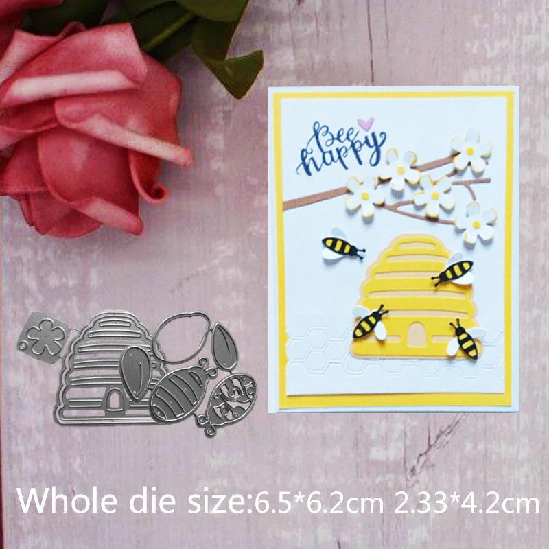 

honeybee and honeycomb Cutting Dies Scrapbooking Dies Metal Embossing Stamps and die for Card Making photo album