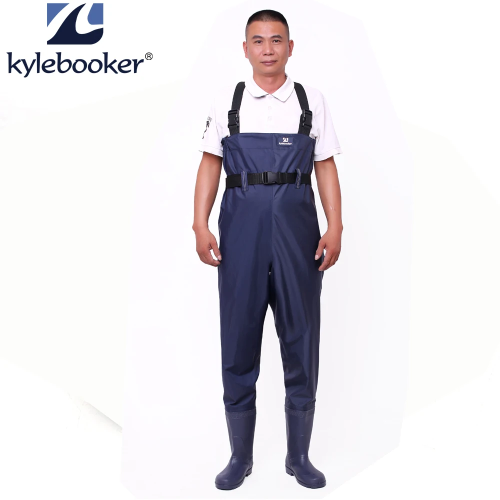 

Fly Fishing Chest Waders Hunting Bootfoot Waterproof Breathable PVC Rubber Wading Boots for Men Women