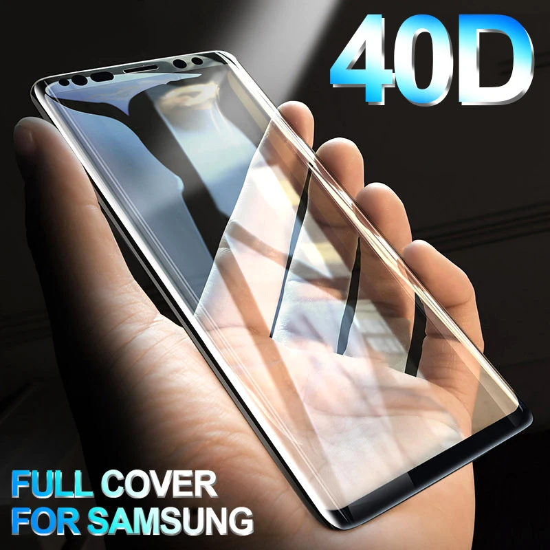 

40D Full Curved Tempered Glass For Samsung Galaxy S8 S9 Plus Note 8 9 Screen Protector On The S9 S8 S7 S6 edge Protective Film