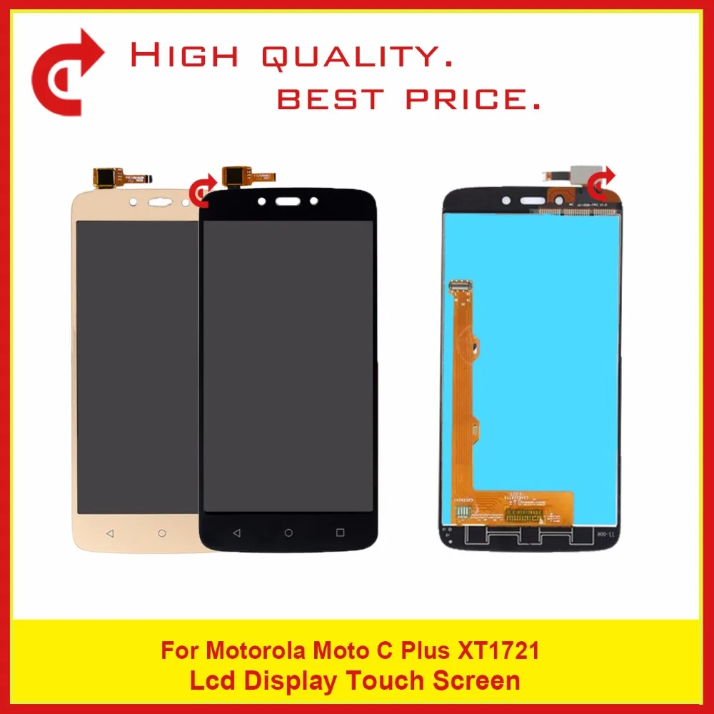 

High Quality 5.0" For Motorola Moto C Plus XT1721 Full Lcd Display With Touch Screen Digitizer Panel Assembly Complete