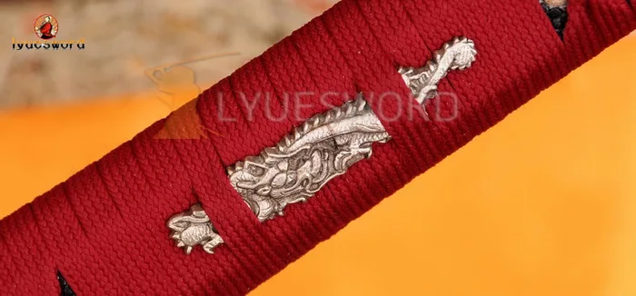 LYUESWORD японский боевой готов Катана самурайский дамасский меч ГЛИНА ЗАКАЛЕННОЕ