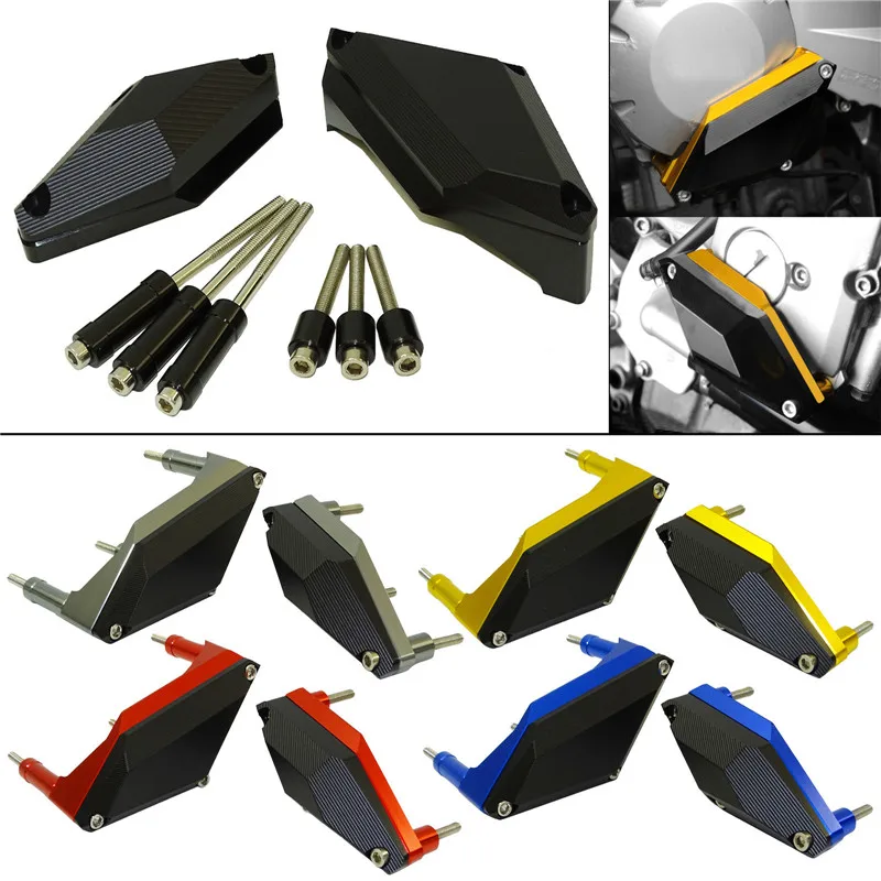 

Left & Right Engine Case Stator & Ignition Cover Guard Crash Pad Sliders Protector For YAMAHA FZS600 FZ6R FZ-6R FZ6-R 2009-2017