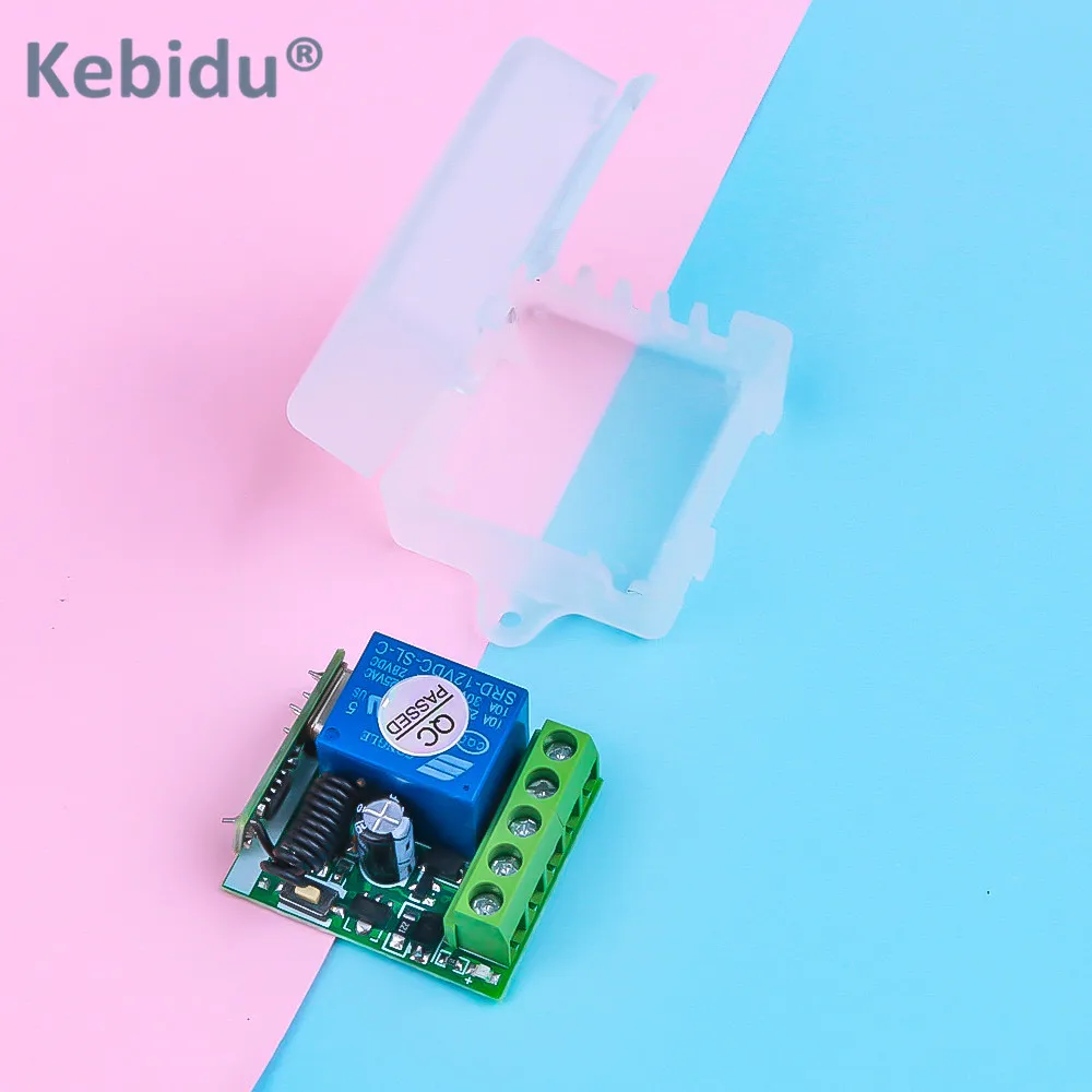 

Kebidu Portable DC 220V 10A 1CH RF 433MHz Wireless Remote Control Switch Receiver Module Kit