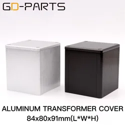 Premium Aluminum Triode Transformer Protective Cover for Hifi Audio Tube Amplifiers - Black/Silver Finish (Silver)