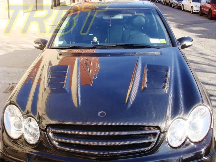 W209 Hood Carbon Fiber CLK 280 CLK350 Front Engine Hood CLK200 ClK240 Hood Case For