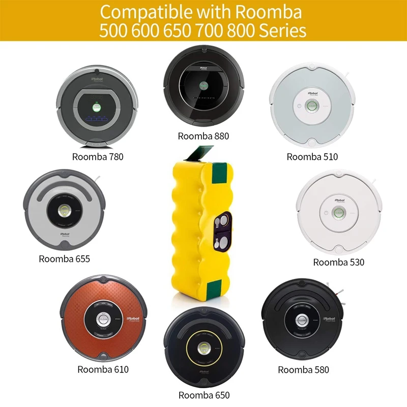 3500 мА/ч, металл-гидридных или никель Батарея для Roomba R3 500600700 & 800 900 серии 500 510 530 531 532 535 536 540 550 552 560 562 570 580 595 600