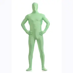 Индивидуальные 2018 зеленый лайкра полный тело зентай костюм костюмы унисекс Кожи Плотный Комбинезон боди для вечерние Прямая доставка