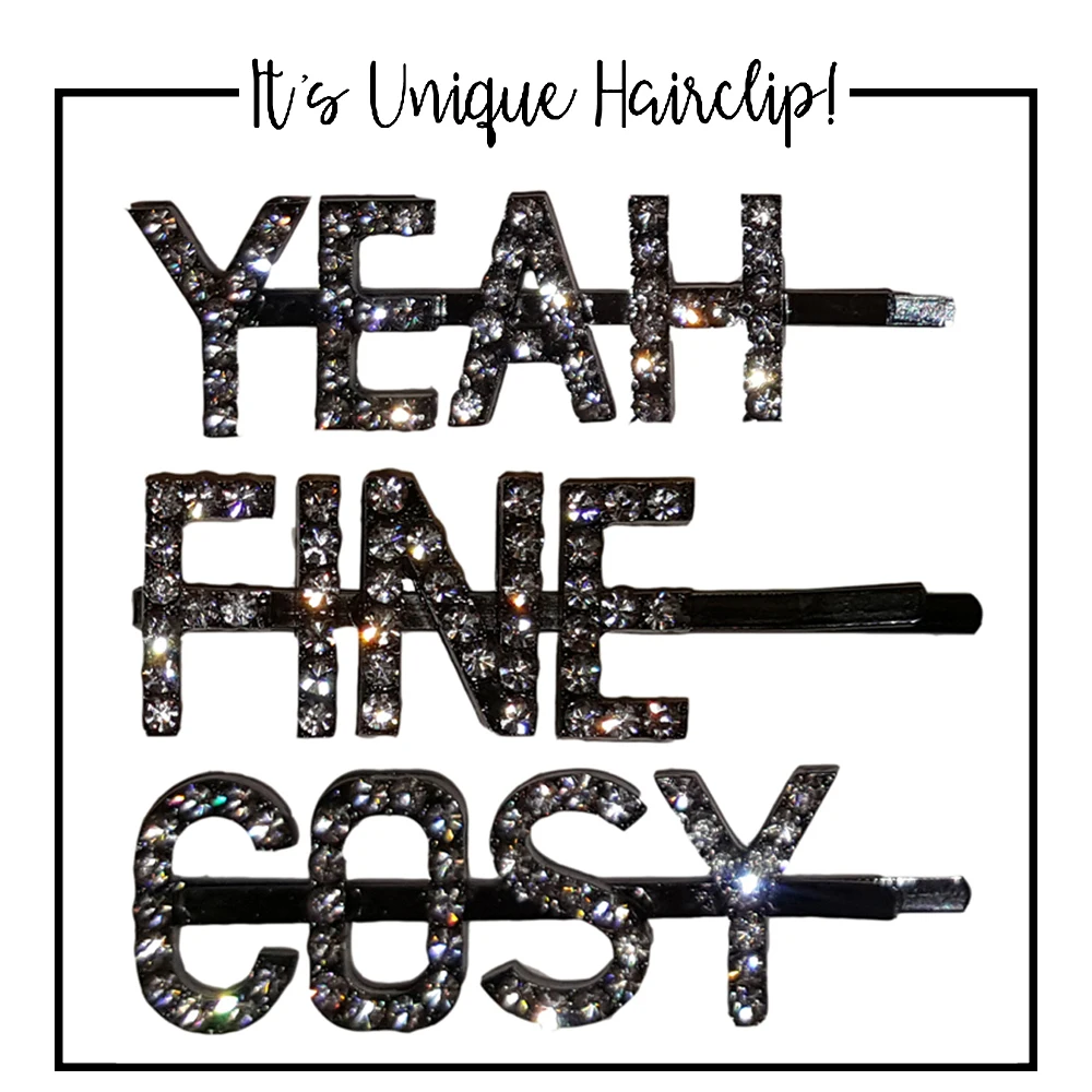 Blingbling заколка для волос с буквами девочек взрослых на заказ Английский алфавит