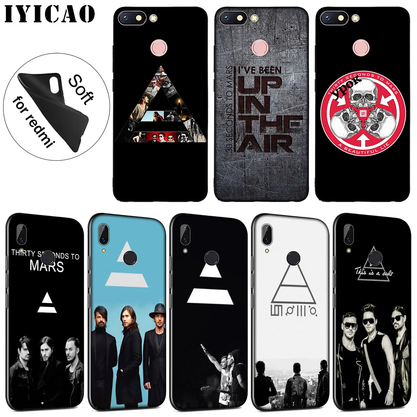 Мягкий силиконовый чехол для телефона IYICAO 30STM 30 Second To Mars Xiaomi Redmi K20 8A 7A 6A 5A S2 4X 4A GO Note 8