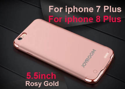 for i7P i8P Rosy Портативное зарядное устройство для телефона, чехол для iPhone 6, 6 s, внешний аккумулятор, ультра тонкий внешний резервный аккумулятор, чехол для iPhone 6, 6 s, 7, 8 Plus - Цвет: for i7P i8P Rosy