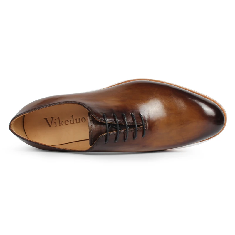 Genuino Formal 2019 A De Patina Red Fiesta Brown Oxford Vikeduo Boda Hecho Zapatos Hombres Moda Mano dark Cuero Hombre Retro Lujo Los Zapato 6wUznEdq