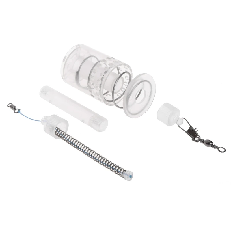 

Fishing Feeder Automatic Tackle Stainless Steel Trap Spring Cage Bait Container 10166