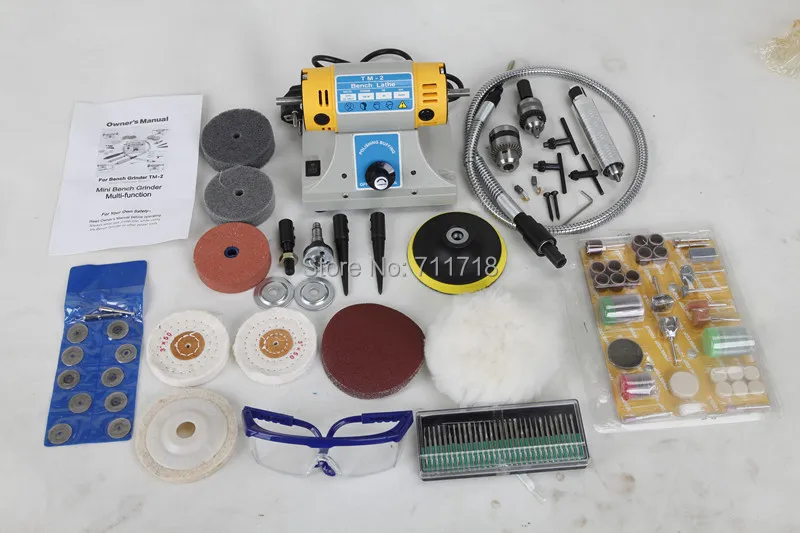 

Mini Bench Lathe Machine Electric Grinder Polisher Driller Cutterbar Dremel 350w 27000 R/Min