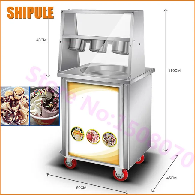 Машина для жарки мороженого SHIPULE машина круглая с 3 коробками|ice pan|fry ice panice pan machine |