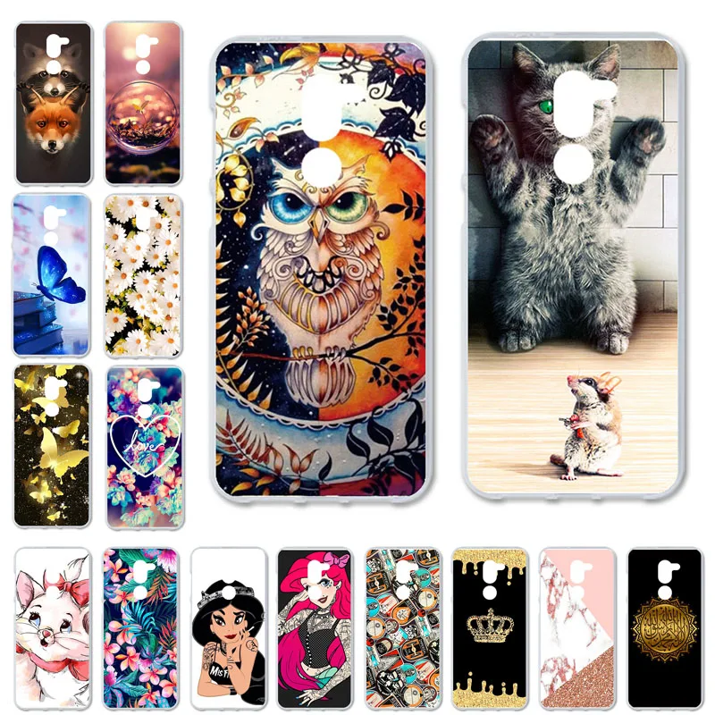 

Soft Case For Alcatel 3X Cases TPU Silicone Cute Cat Painted Bumper For Alcatel 3x 5058Y 5.7 inch Cover Skin Fundas Coque Capa