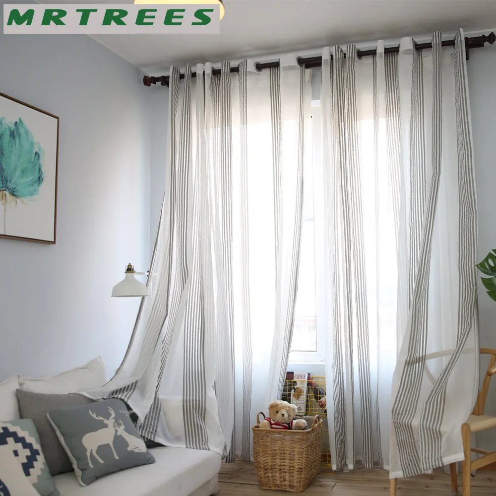 MRTREES Firanki Tiulu Zasłony do Salonu Sypialni Kuchni