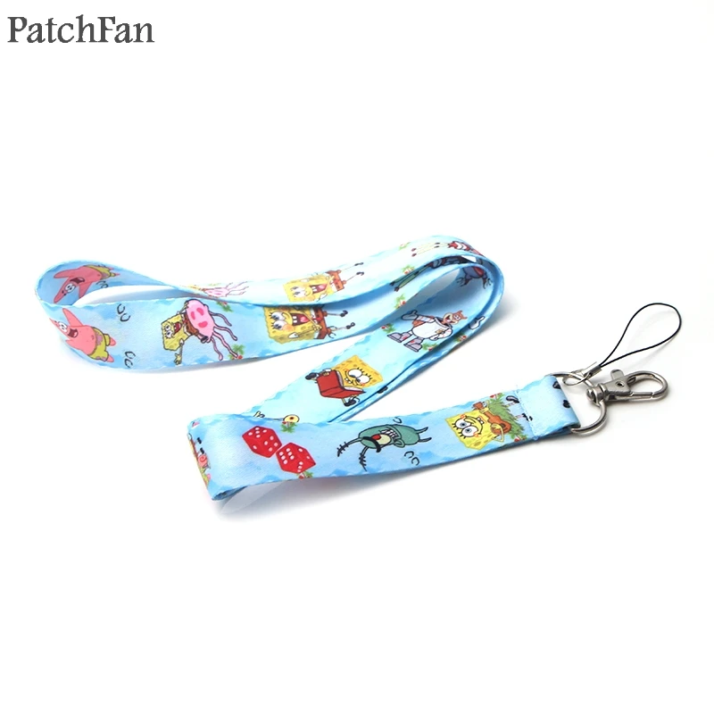 Patchfan Патрик Стар Мультяшные шнурки шеи ремешки для телефонов, ключей Сумки камеры держатели идентификационных карт брелок лямки ленты A1873