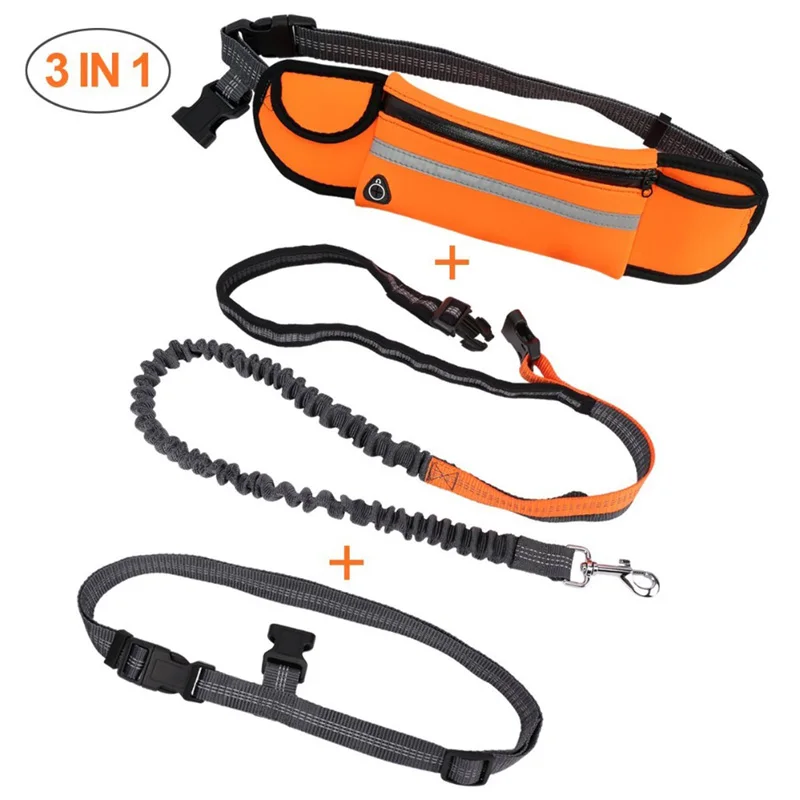 Detachable Retractable Dog Leash Running Bag Jogging Collars Traction Rope | Дом и сад