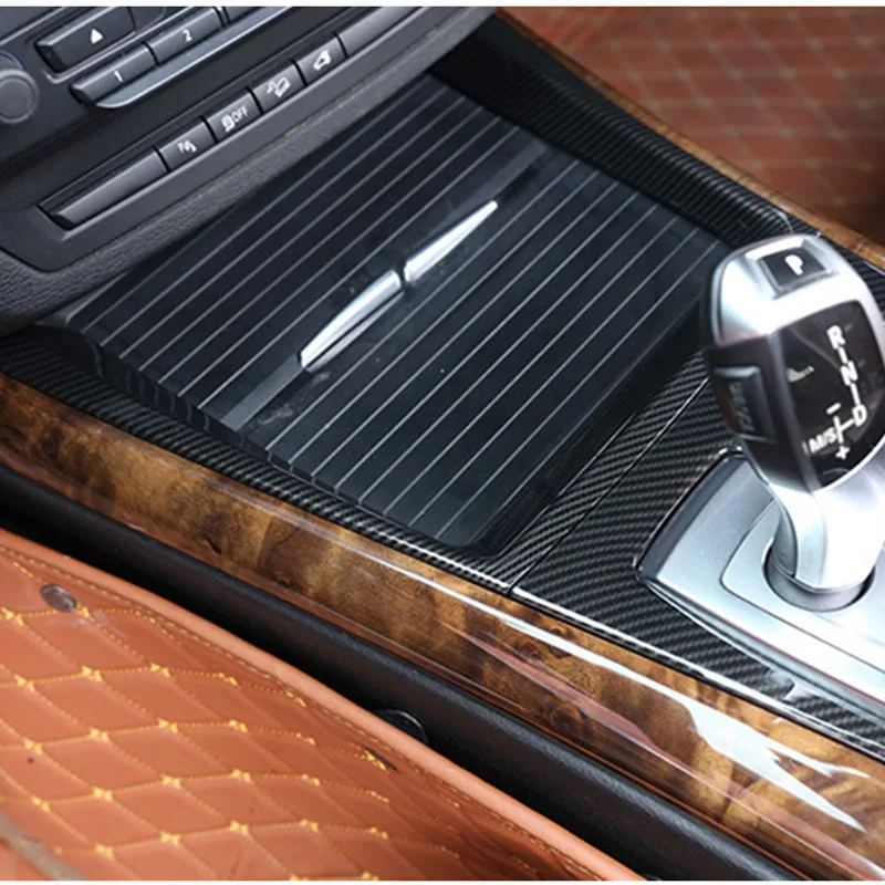 

Center Console Type U Water Cup Holder Frame Decoration Cover Trim For BMW X5 E70 2008-2013 ABS Car Interior Accessories