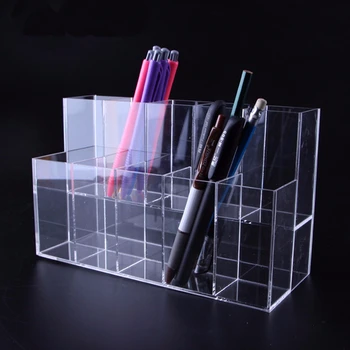 

Clear Acrylic Lipstick Storage Makeup Case Holder For Desktop Organizer Box For Pencil Pen Cosmetic Brush Jewelry Display Rack