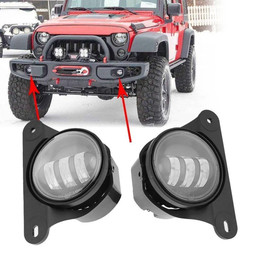 

30W led fog lights for 10th Anniversary front bumper for Jeep Wrangler JK 07 + 2