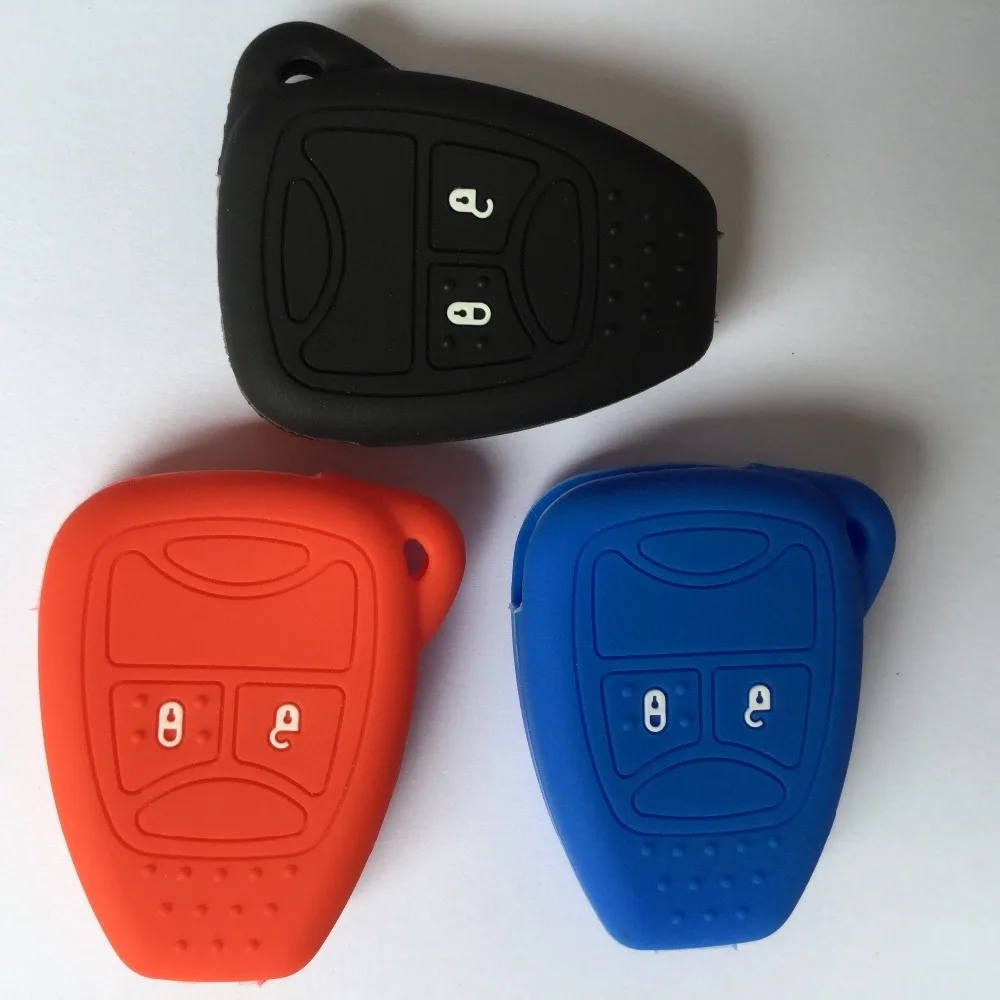 

Silicone Rubber Soft Jacket Skin Holder Protect Case For Jeep Liberty Chrysler PT Cruiser Sebring Dodge Avenger FOB Key 2 Button