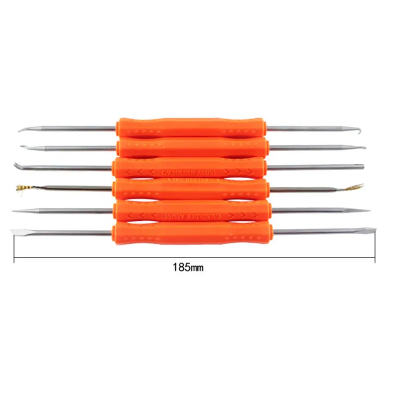 

6Pcs Professional Solder Assist Steel Solder Disassembly Tools Electronic Components Welding Grinding Cleaning Repair Tool Set