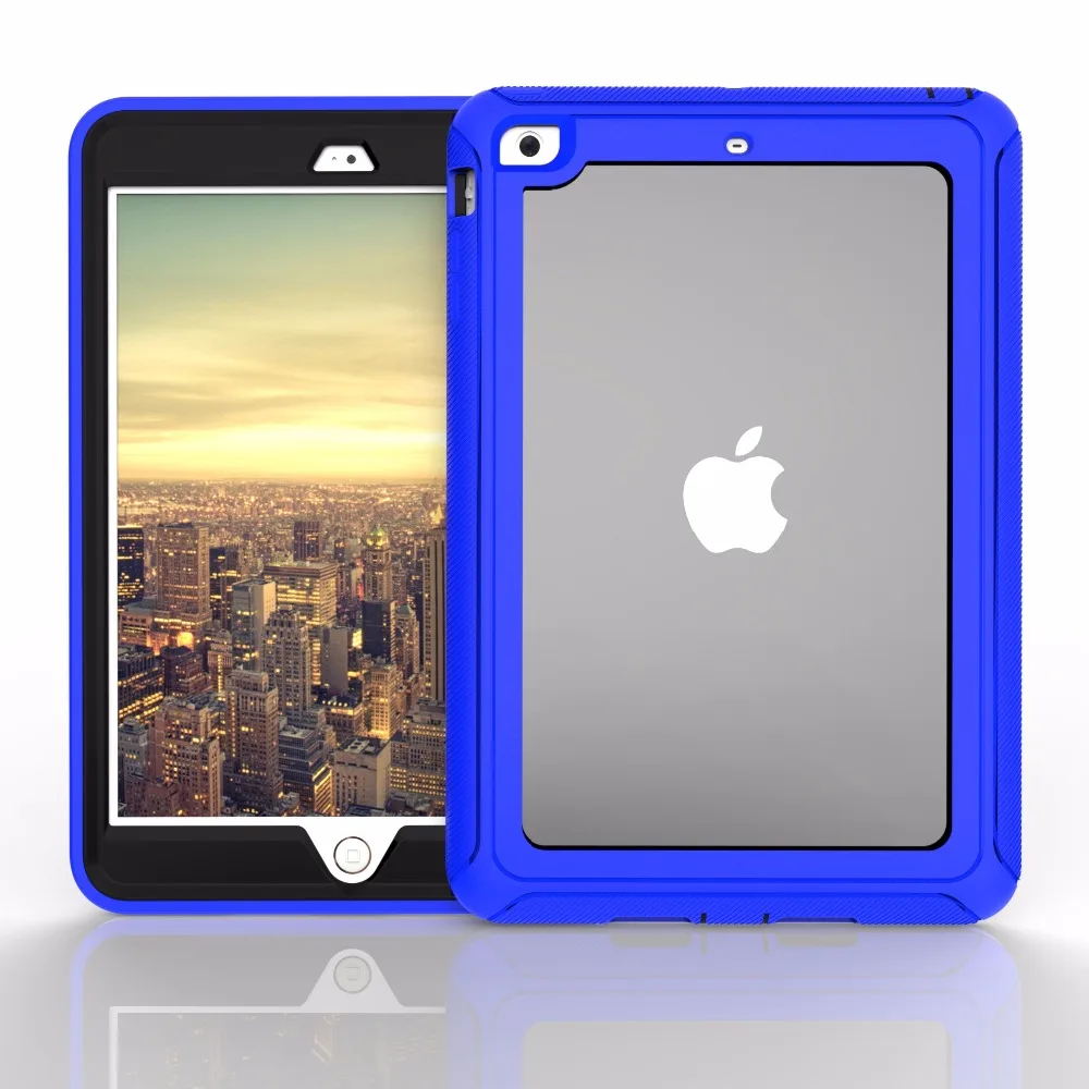 Для Apple iPad mini 3 2 1 PC + TPU бронированный противоударный защитный с прозрачной задней