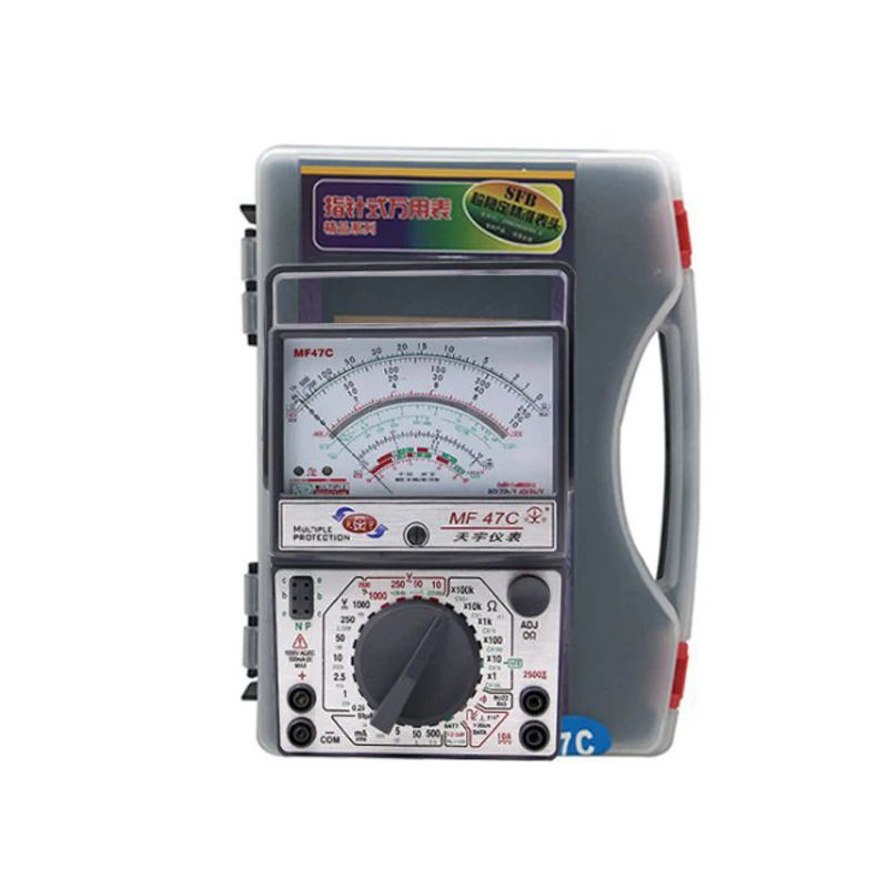 US $24.91 Mf47c Mf47f Mf47t Voltage Current Tester Resistance Analog Display Pointer Multimeter DcAc Inductance Meter With Carrying Case