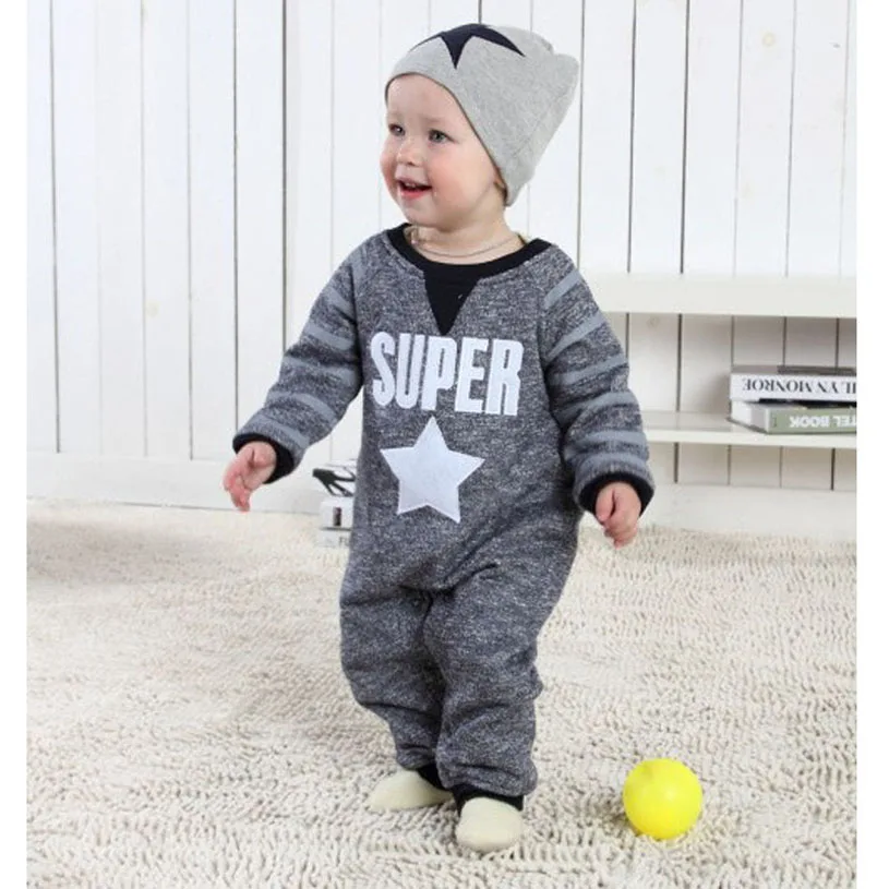 New Born Baby Clothes Cute Spring Roupa Infantil Handsome European Style Baby font b Rompers b