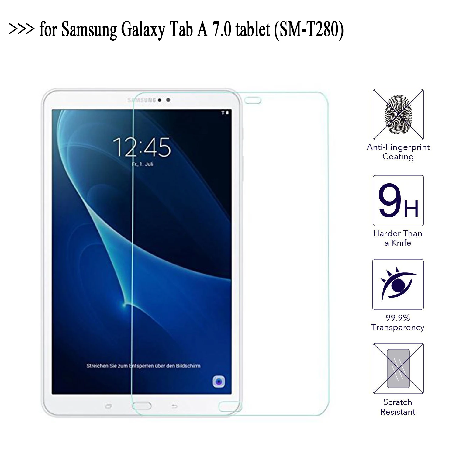 Для Samsung Galaxy Tab 7,0 Экран протектор Стекло 9 H закаленное Стекло для Samsung Galaxy Tab A SM-T280 Tablet Защитная пленка
