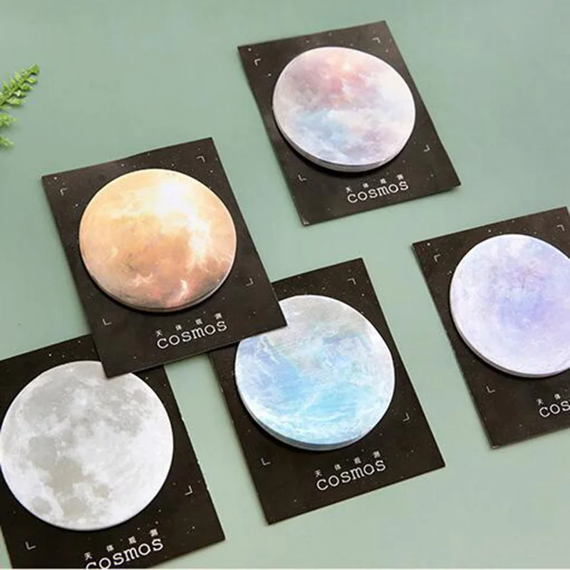 

30Sheets Novelty Item Cute Creative Paper Sticky Notes Space Planet Memo Pad For Kids Gift Korean Stationery School Supplies
