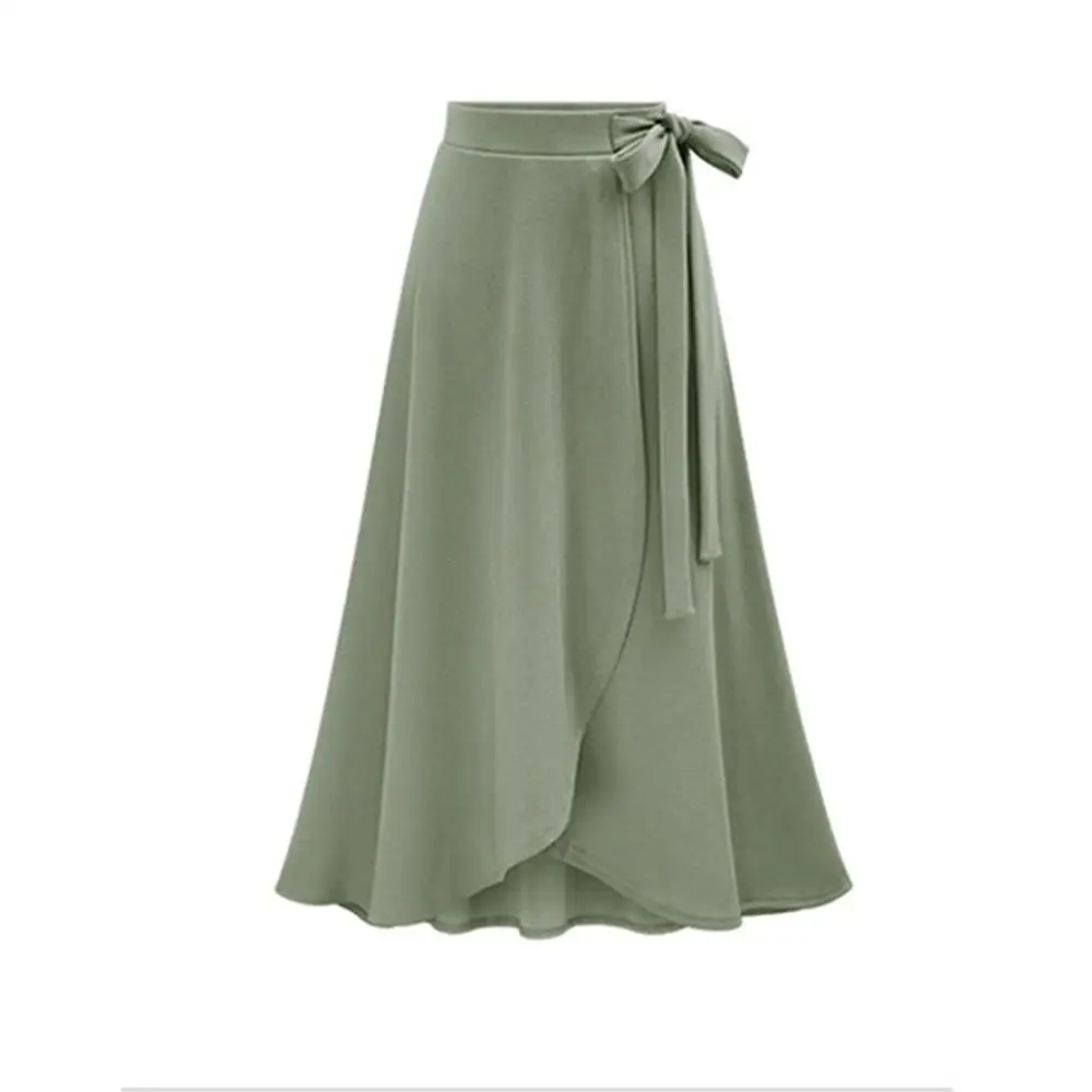 Женская модная миди юбка лето Jupe Femme с высокой талией асимметричные юбки с разрезом