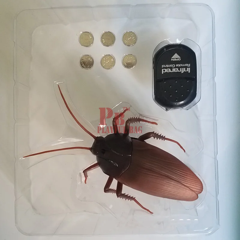 Pb игривый сумка смешно моделирования Инфракрасный RC Дистанционное управление страшно жутко насекомых Таракан Игрушечные лошадки